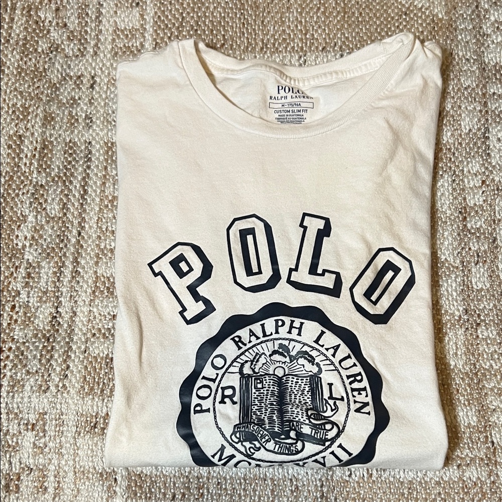 Polo by Ralph Lauren White Custom Slim Fit Tee